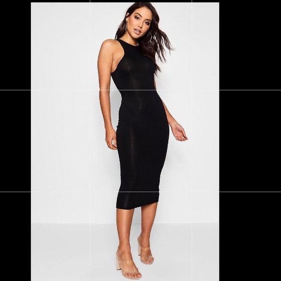 Black Midi Dress - Picture 1 of 3